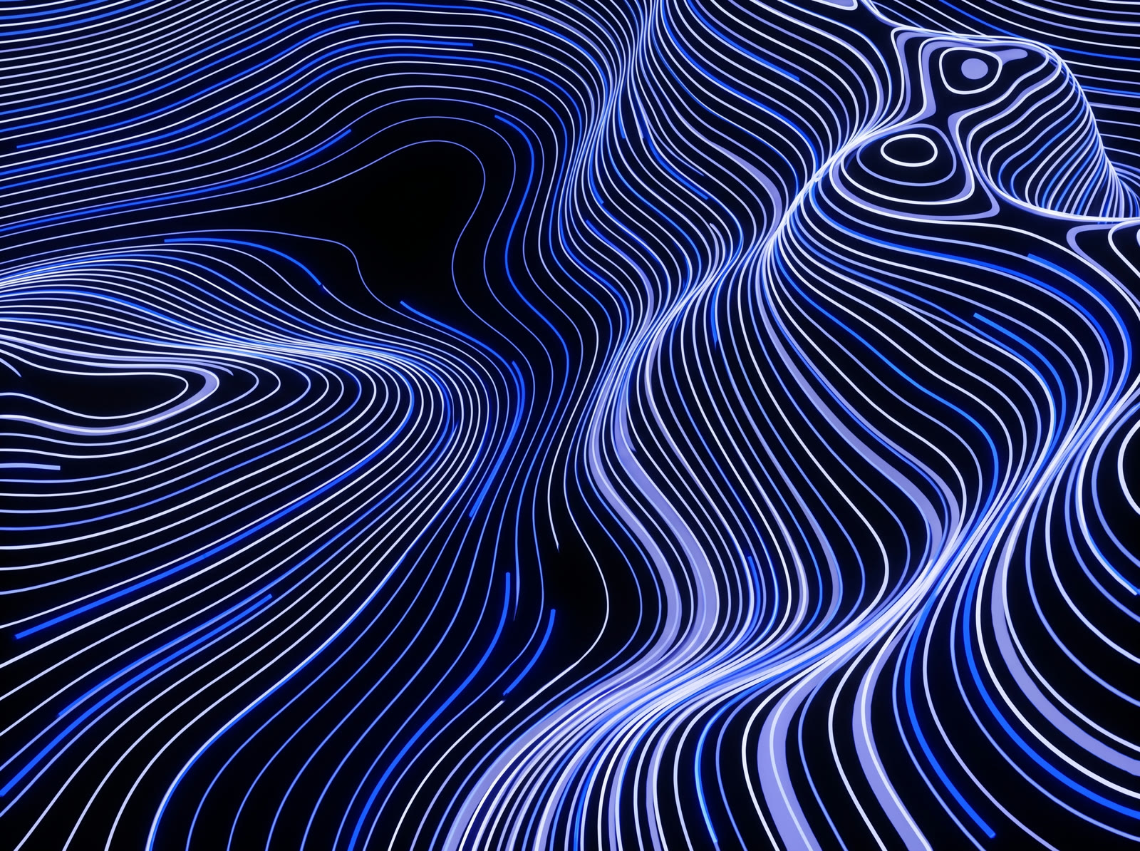 Blue Contour Lines