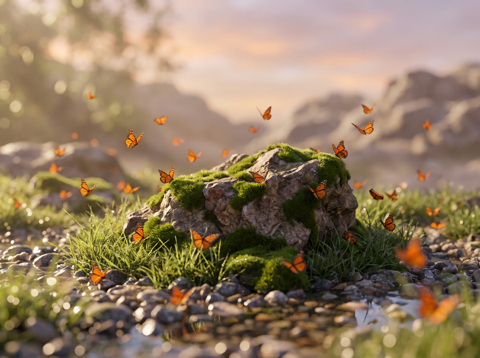 Butterfly Moss Rock