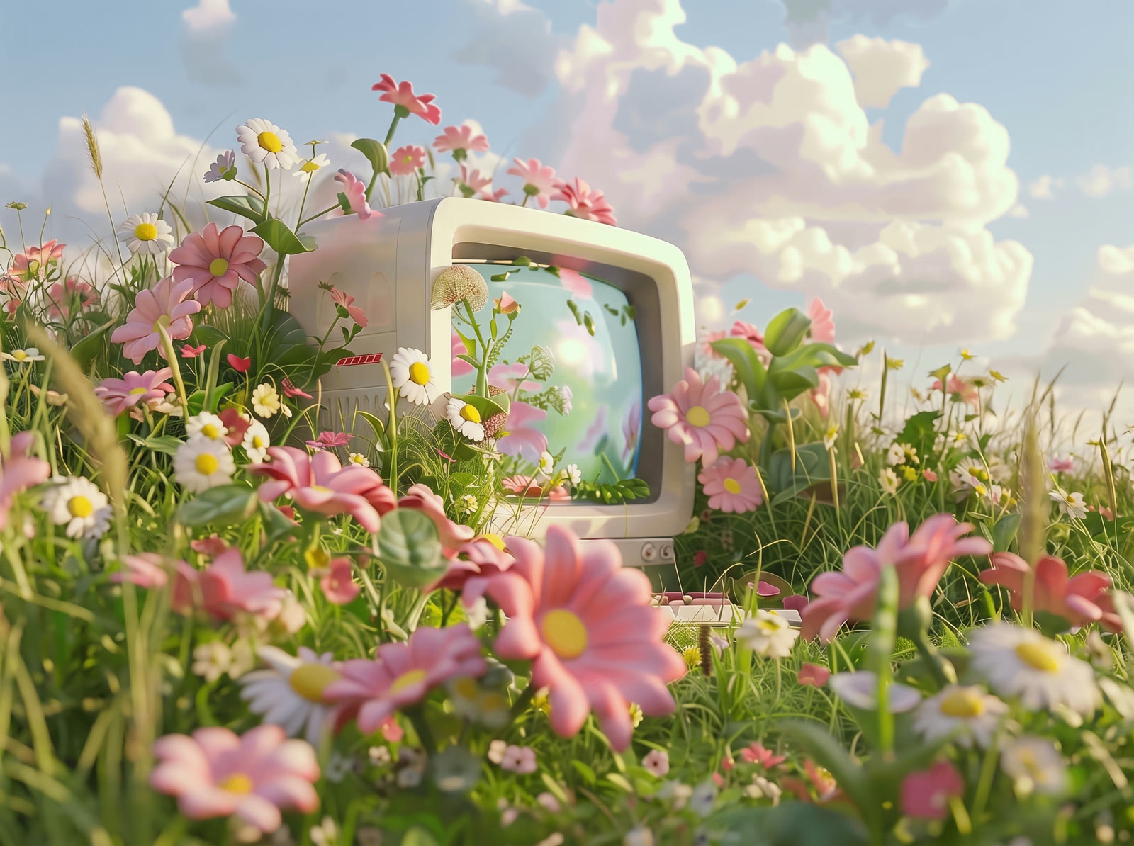 Retro Computer Flowers