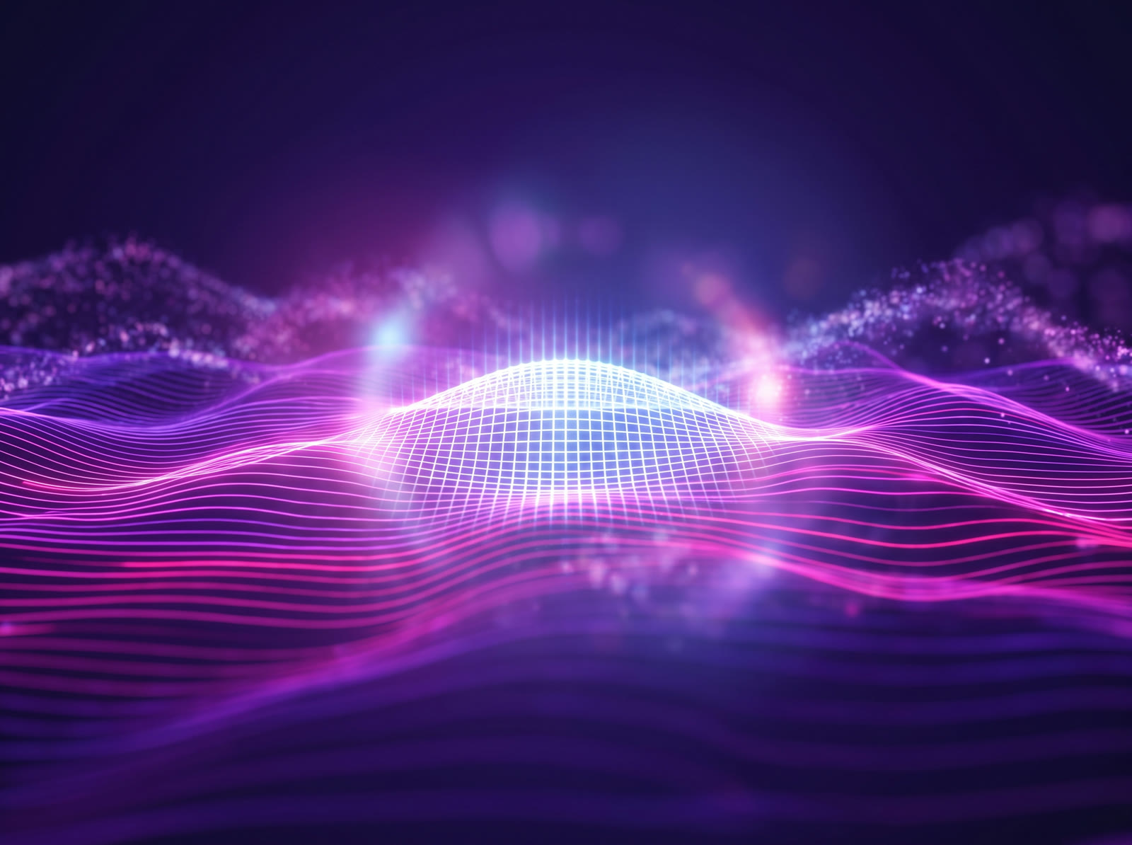 Purple Grid Waves