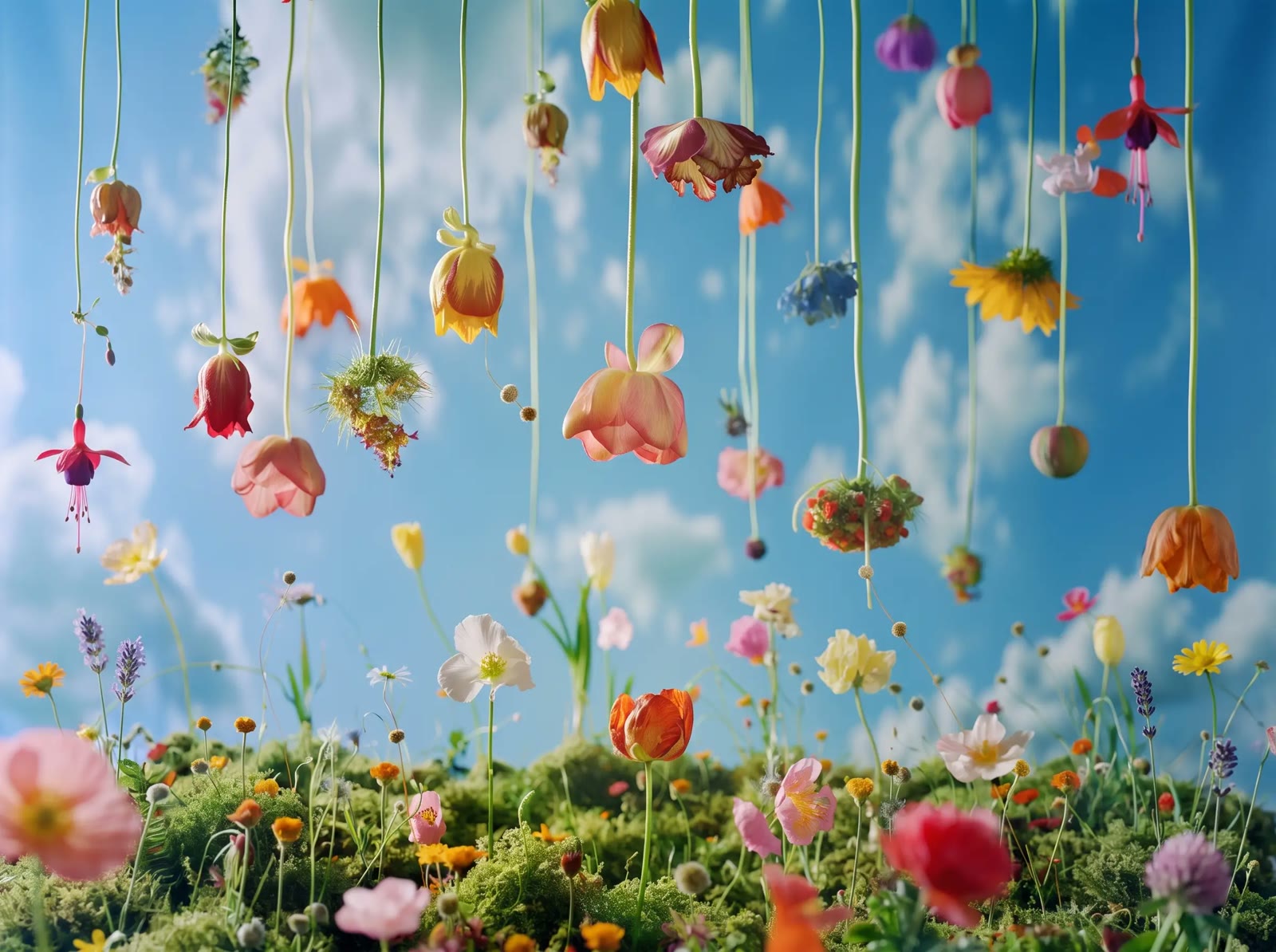Hanging Flowers Sky