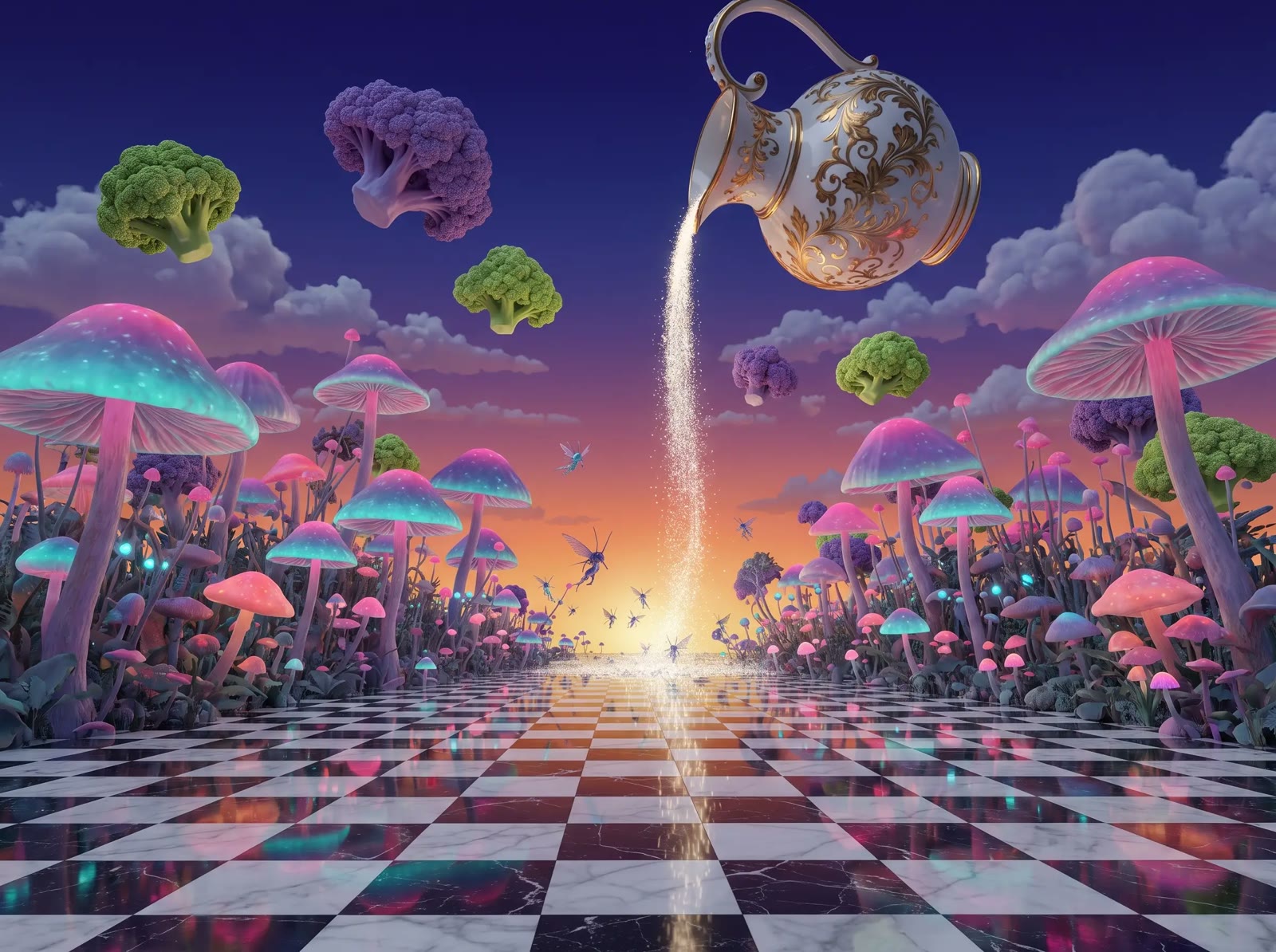 Mushroom Chess Floor