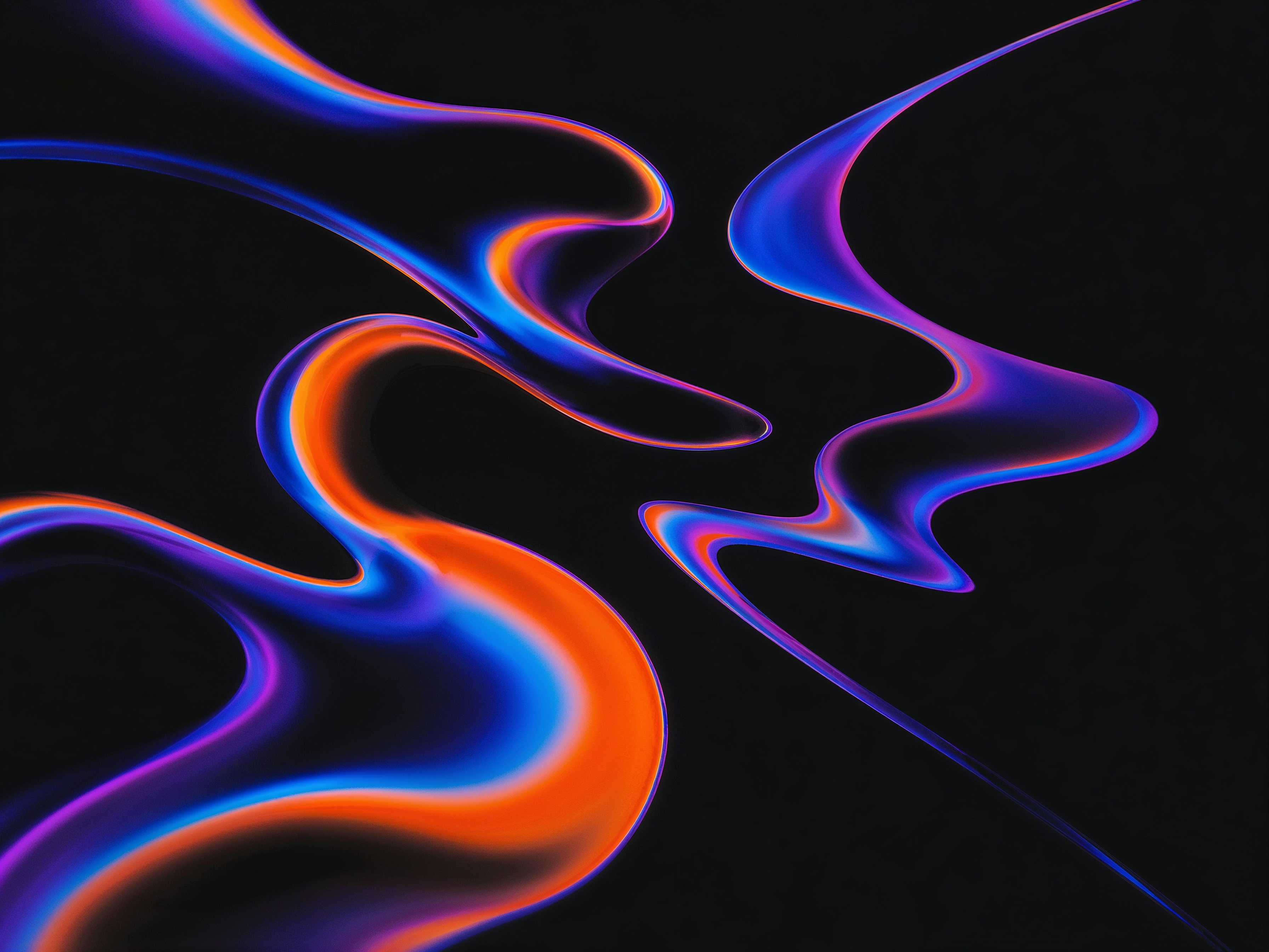 Neon Ribbon Waves