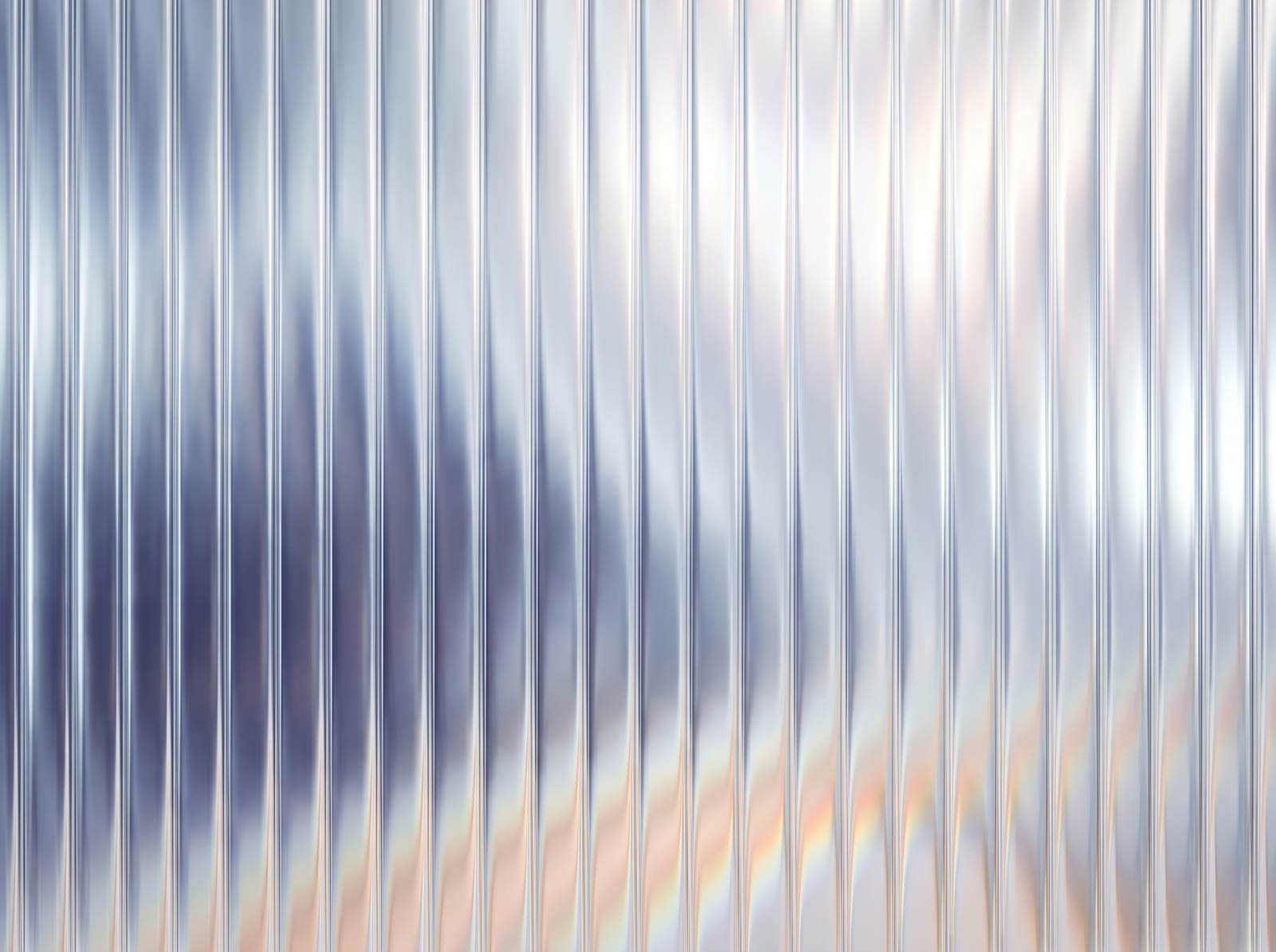 Silver Fluted Glass