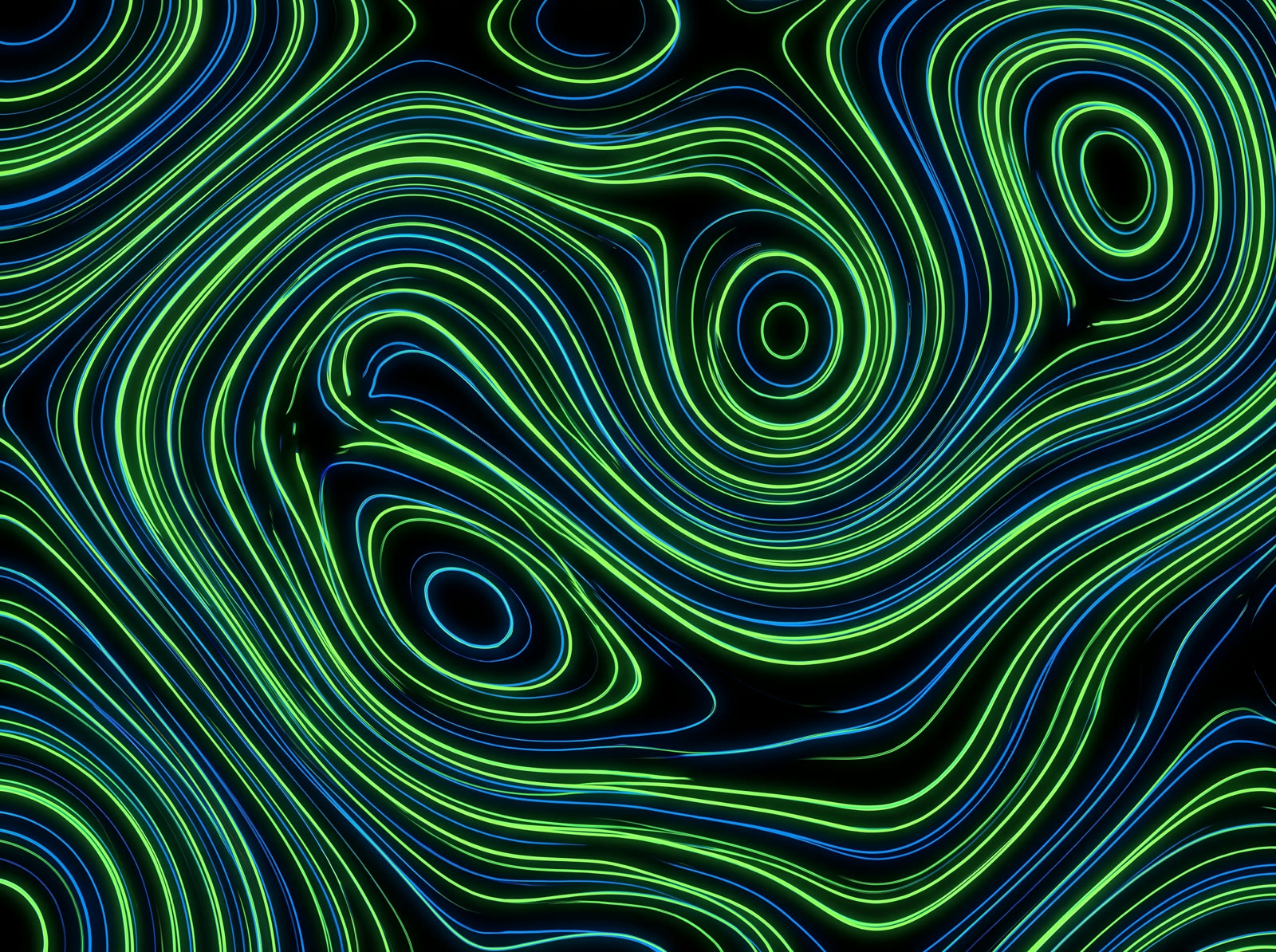 Green Swirl Lines
