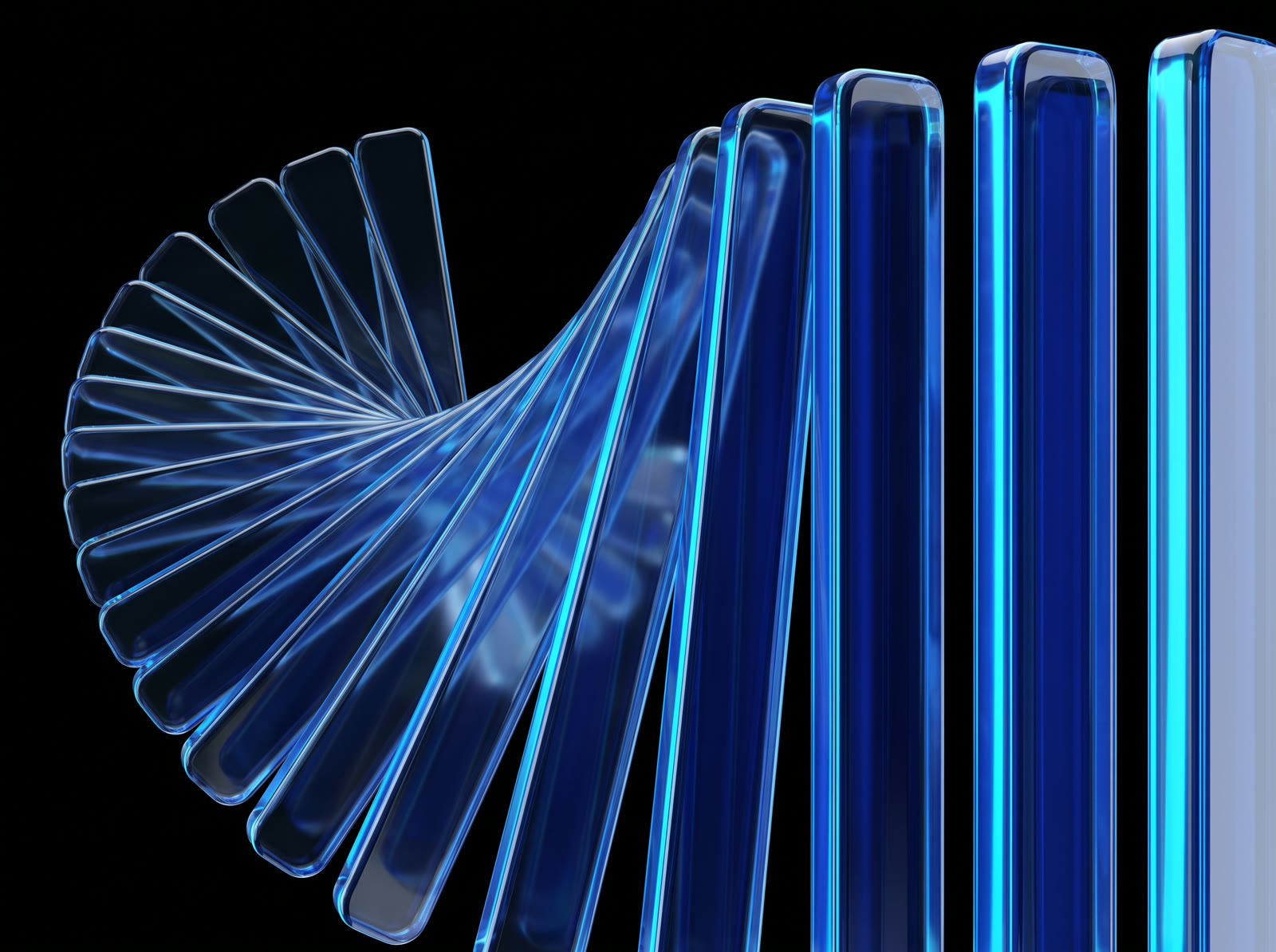 Blue Glass Fan