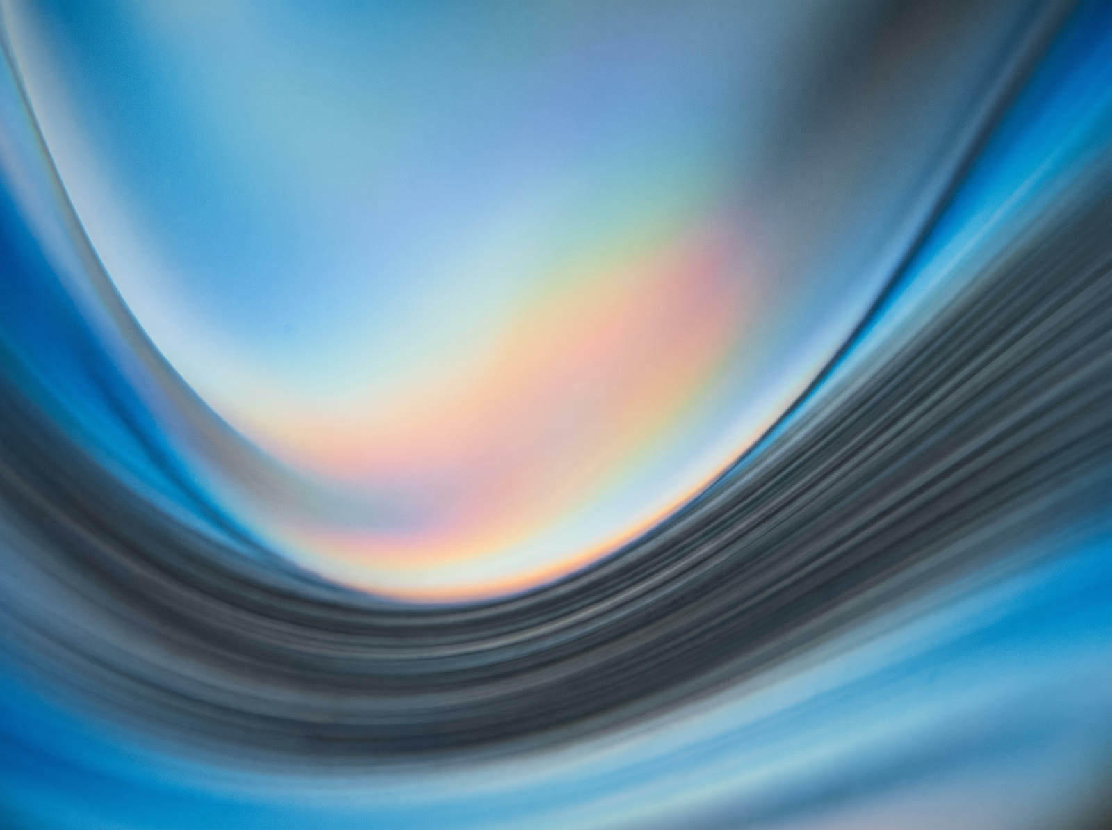 Blue Iridescent Curve