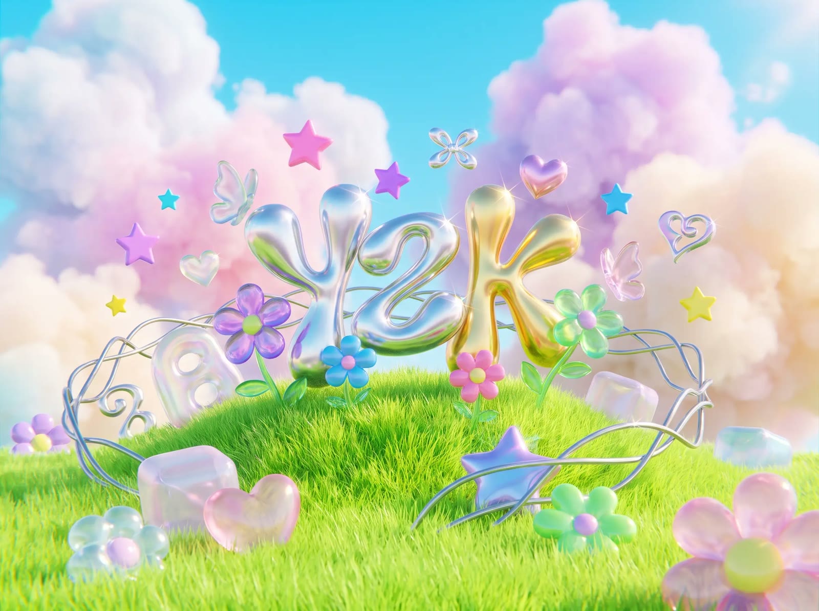 Pastel Cloud Meadow