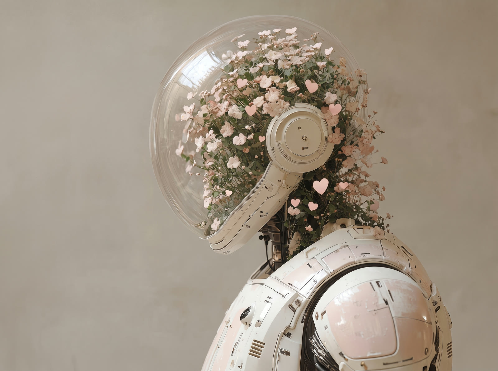 Floral Robot Helmet