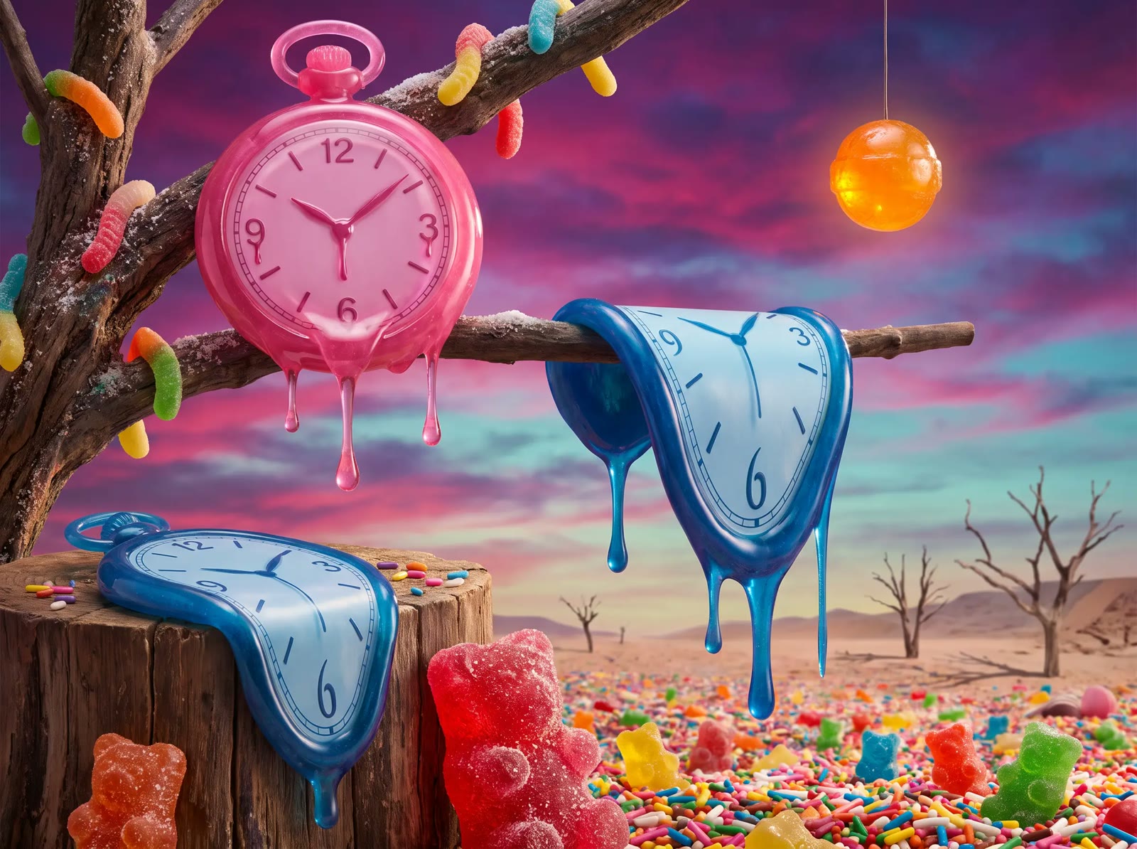Melting Candy Clocks