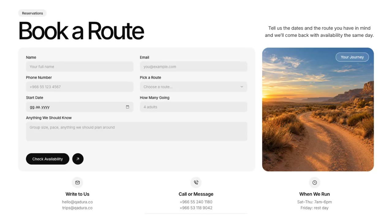 Route Booking