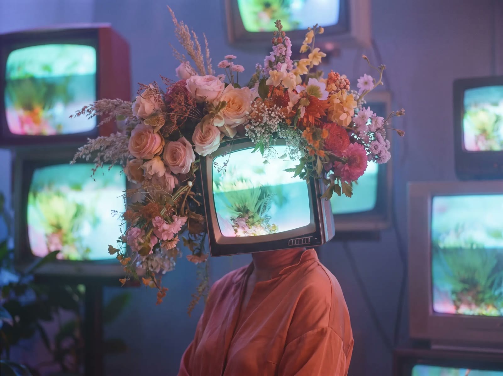 Floral Tv Room